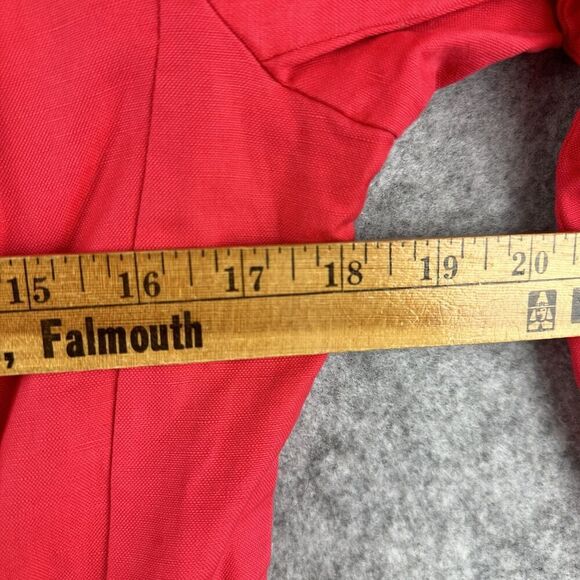 Elevenses Anthropologie Blazer Womens 12 Linen Blend Military Peplum Jacket* - Picture 13 of 16